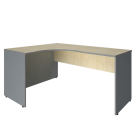 Стол криволинейный левый Рива Riva А.СА-4 Л Клен/Металлик