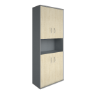 Шкаф высокий широкий Рива Riva А.СТ-1.5 Клен/Металлик