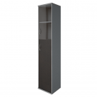 Шкаф высокий узкий правый Рива Riva А.СУ-1.7 Пр Венге/Металлик