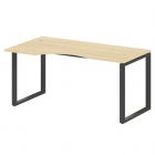 Стол криволинейный левый на О-образном м/к Рива METAL SYSTEM БО.СА-1 Л Акация/Антрацит