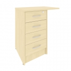 Тумба приставная с фолдингом Рива Riva А.ТП-4.3F-S Клен