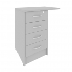 Тумба приставная с фолдингом Рива Riva А.ТП-4.3F-S Серый