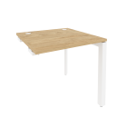 Стол-приставка на П-образном м/к к опорным элементам Рива ONIX O.MP-SPR-0.8 Тиквуд Светлый/Белый