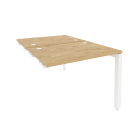 Стол-приставка двойной на П-образном м/к к опорным элем. Рива ONIX O.MP-D.SPR-1.7 Тиквуд Светлый/Белый