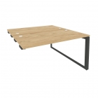 Стол-приставка двойной на О-образном м/к к опорым элем. Рива ONIX O.MO-D.SPR-3.7 Тиквуд Светлый/Антрацит