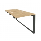 Стол-приставка двойной на О-образном м/к к опорым элем. Рива ONIX O.MO-D.SPR-0.8 Тиквуд Светлый/Антрацит