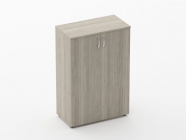 Шкаф средний закрытый Персона Грата Glassy 6.12.131 Дуб сантана светлый