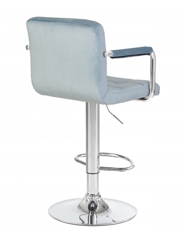 Стул барный DOBRIN DOBRIN KRUGER ARM Пудрово-голубой велюр MJ9-74