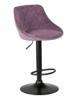 Стул барный DOBRIN DOBRIN LOGAN BLACK Пудрово-сиреневый велюр MJ9-52