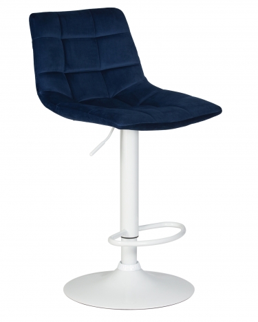 Стул барный DOBRIN DOBRIN TAILOR WHITE Синий велюр MJ9-117