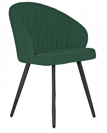 Стул обеденный DOBRIN DOBRIN NAOMI ЭМАЛЬ ЧЕРНЫЙ МУАР велюр Catania Izumrud
