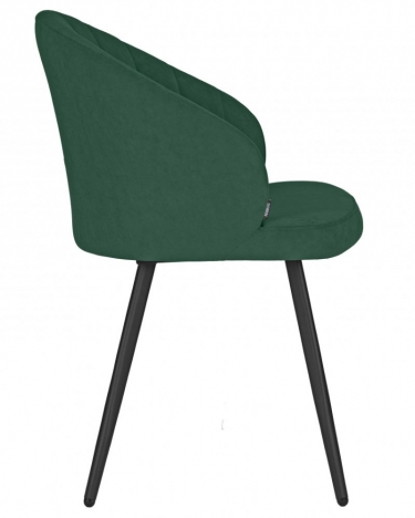 Стул обеденный DOBRIN DOBRIN NAOMI ЭМАЛЬ ЧЕРНЫЙ МУАР велюр Catania Izumrud