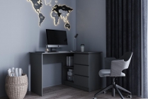 Стол угловой ДСВ мебель МОРИ МС-16/2 Графит