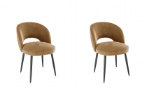 Набор стульев Мебельсон Моли 2 шт. CHS.N.04 беж велюр/черный