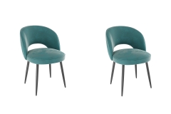 Набор стульев Моли 2 шт. CHS.N.04 зеленый велюр/черный