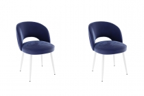 Набор стульев Моли 2 шт. CHS.N.04 синий велюр/белый