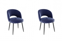 Набор стульев Моли 2 шт. CHS.N.04 синий велюр/черный