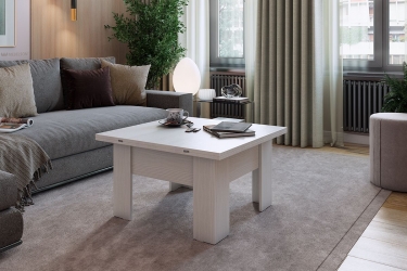 Стол-трансформер Мебельсон Секрет CZ-014 белый рамух/белый рамух