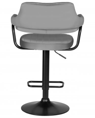 Стул барный DOBRIN DOBRIN CHARLY BLACK серый велюр MJ9-75