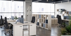 Комплект офисной мебели LEMO 5 Сосна Скандинавия Маренго