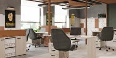 Комплект офисной мебели LEMO 7 Сосна Скандинавия Карамель нюд
