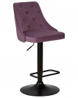 Стул барный DOBRIN DOBRIN JOSEPH BLACK пудрово-сиреневый велюр MJ9-52