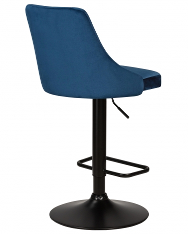 Стул барный DOBRIN DOBRIN JOSEPH BLACK синий велюр MJ9-117