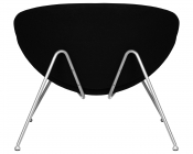 Кресло дизайнерское DOBRIN DOBRIN EMILY черный ткань AF9, хромированная сталь