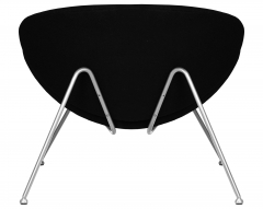 Кресло дизайнерское DOBRIN EMILY черный ткань AF9, хромированная сталь