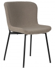 Стул обеденный DOBRIN DOBRIN MILO черные ножки, бежевый букле UF992-04