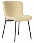 Стул обеденный DOBRIN DOBRIN MILO черные ножки, кремовый букле UF992-02