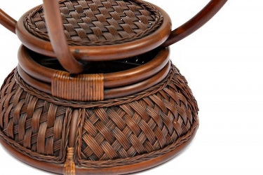 Столик кофейный Tetchair Andrea ротанг, D60х50см, Pecan Washed античн. орех