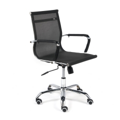 Кресло офисное URBAN-LOW M ткань/сетка, черный