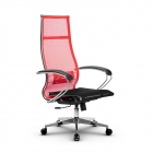 Кресло офисное Метта МЕТТА B 1m 7/K131, Основание 17834 Комплект 3 Красное Черное