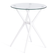 Стол PARNAVAZ mod. 29 пластик/стекло, 60 x 60 x 70,5 см, White белый 11954