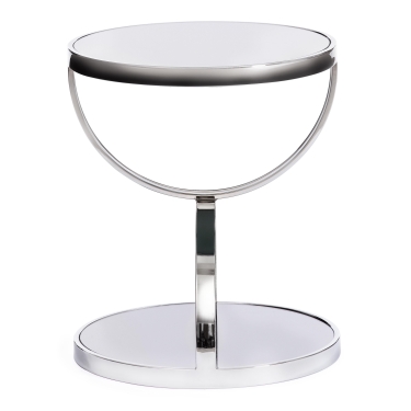 Кофейный столик Tetchair GROTTO mod. 9157 металл/дымчатое стекло, 42 х 42 х 50 см, хром