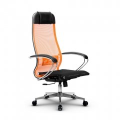 Кресло офисное МЕТТА B 1m 4/K131, Основание 17834 Комплект 3 Оранжевое Черное