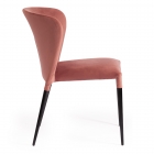 Стул Tetchair ALVOR mod. 715 ткань/металл, 48х65х86 см, высота до сиденья 51 см, коралловый barkhat 15 /черный