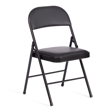 Стул складной Tetchair FOLDER mod. 3022G каркас металл, сиденье/спинка экокожа, 46.5 х 47.5 х 79 см, black черный / black черный