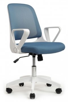 Кресло компьютерное RV DESIGN W-158 white Синий