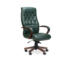 Кресло для руководителя Ботичелли P2338-09 кожа Зеленый