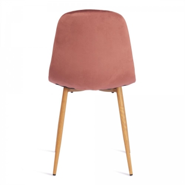 Стул Tetchair BREEZE mod. 4724 вельвет/металл, 44 х 53 х 87 см, Coral коралловый HLR44 / натуральный