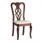 Стул Tetchair Афродита/ Aphrodite дерево гевея, 46х54х99см, Cappuchino , ткань кремовая с рисунком А04