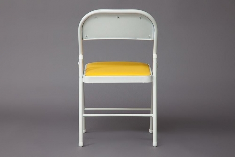 Стул складной Tetchair FOLDER mod. 032 / 1 шт. в упаковке каркас металл, сиденье/спинка экокожа, 415176см, желтый