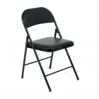 Стул складной Tetchair FOLDER mod. 032 / 1 шт. в упаковке каркас металл, сиденье/спинка экокожа, 415176см, черный