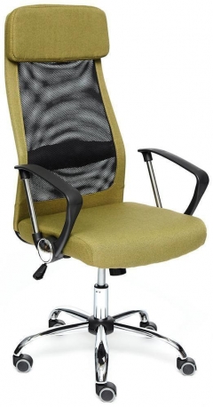 Кресло компьютерное PROFIT ткань, зеленый/черный