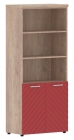Шкаф с 1 комплектом глухих малых дверей и топом Torr LUX TLHC 85.5 Дуб Каньон Красный