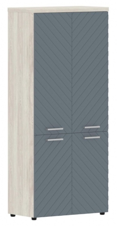 Шкаф с глухими средними и малыми дверьми Torr LUX TLHC 85.3 Сосна Эдмонд Серо-голубой