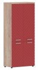 Шкаф с глухими средними и малыми дверьми Torr LUX TLHC 85.3 Дуб Каньон Красный
