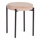 Табурет Tetchair REVO mod. 7034 ткань/металл, 44 х 44 х 47 см, бежевый barkhat 5/черный